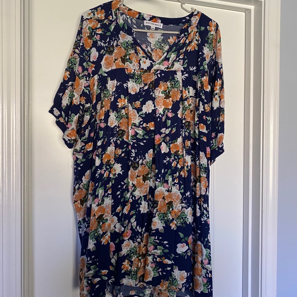 Knitted belle above knee length tunic top